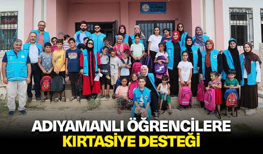 Adıyamanlı öğrencilere kırtasiye desteği