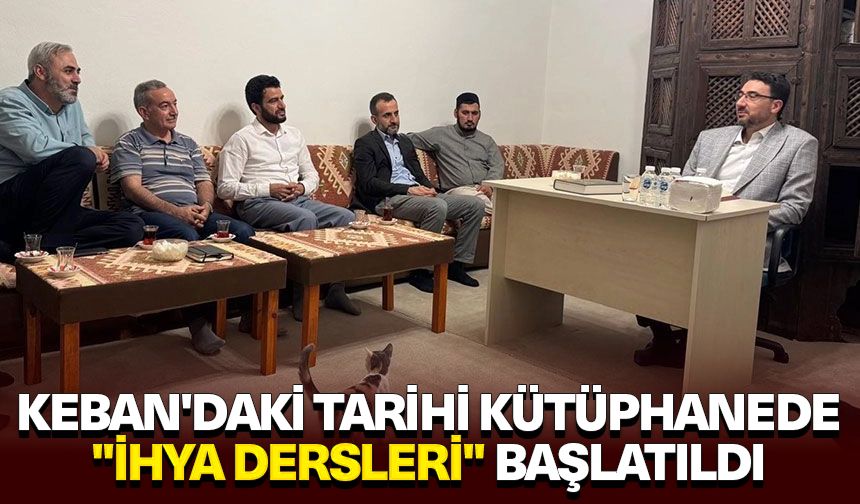 Keban'daki tarihi kütüphanede "ihya dersleri" başlatıldı