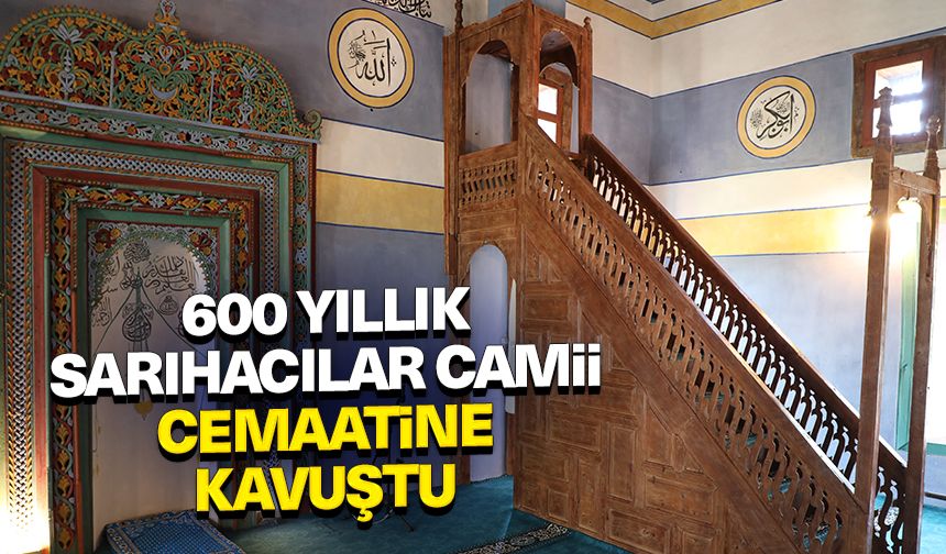 Antalya'daki 600 yıllık Sarıhacılar Camii yenilenen çehresiyle ziyaretçilerini ağırlıyor