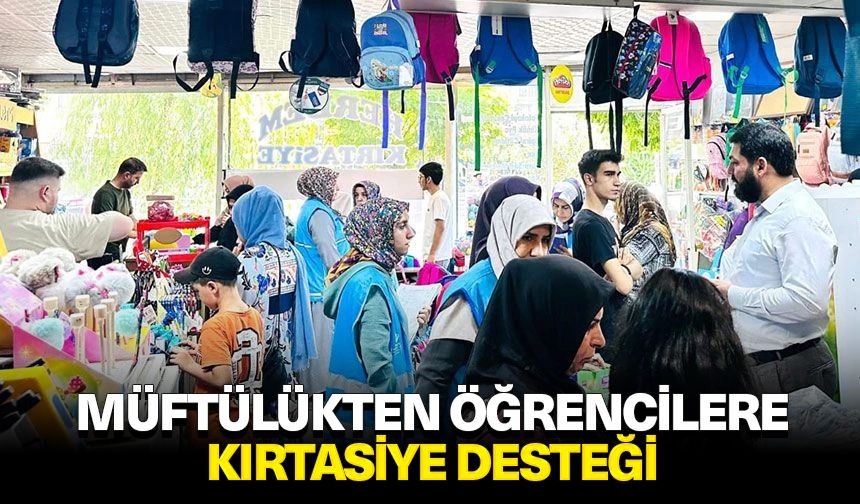 Müftülükten öğrencilere kırtasiye desteği