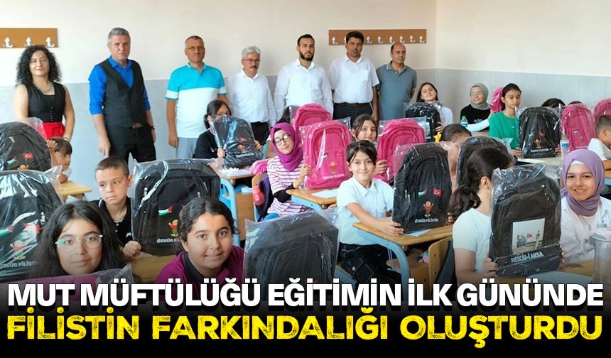 Mut Müftülüğü eğitimin ilk gününde Filistin farkındalığı oluşturdu