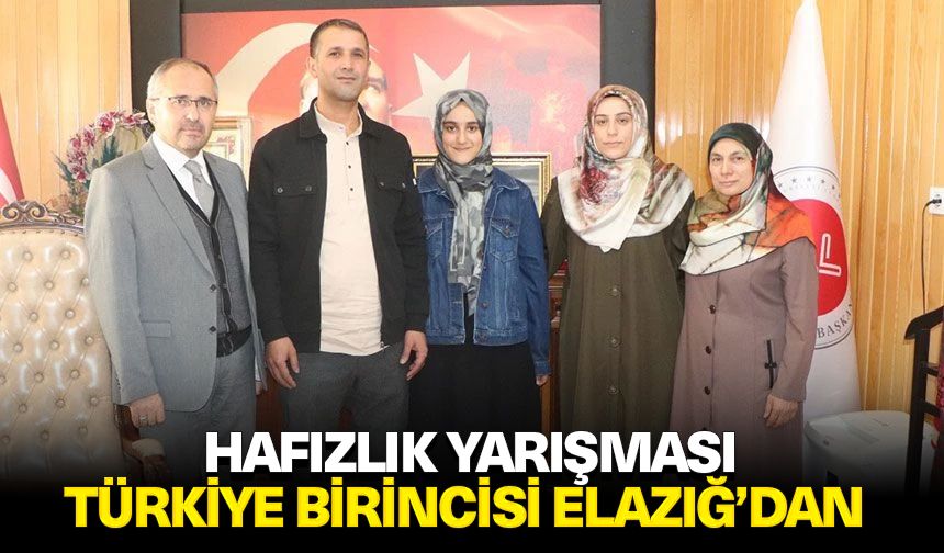 Hafızlık Yarışması Türkiye Birincisi Elazığ’dan