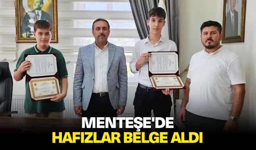 Menteşe'de hafızlar belge aldı