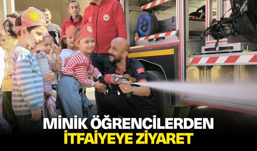 Minik öğrencilerden itfaiyeye ziyaret