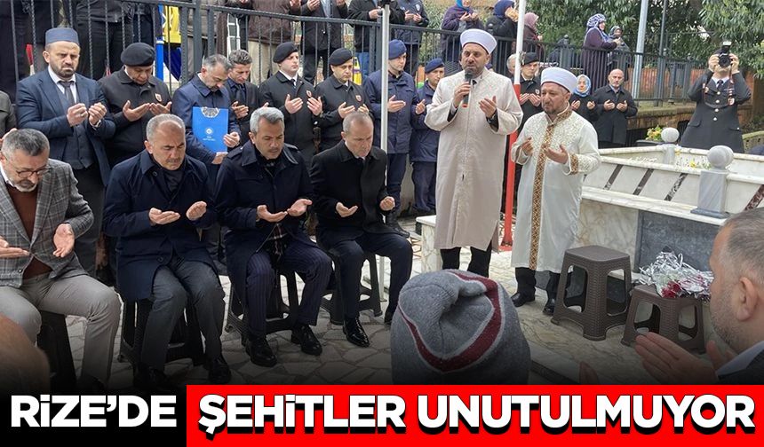 Rize’de şehitler unutulmuyor