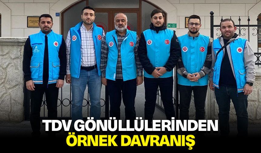 TDV gönüllülerinden örnek davranış