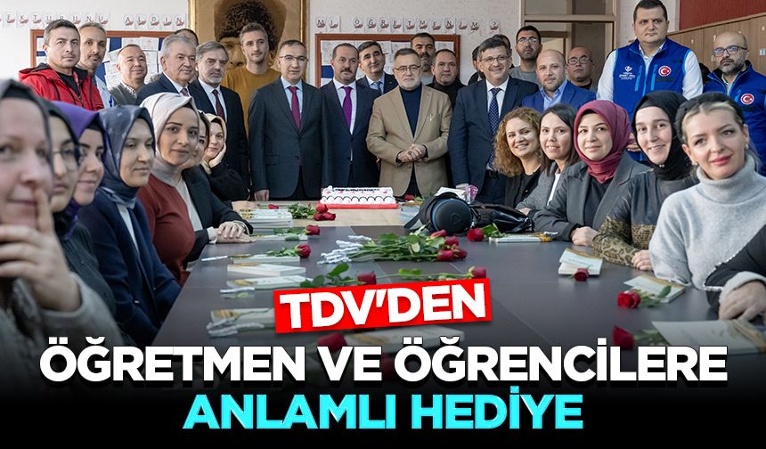 TDV'den öğretmen ve öğrencilere anlamlı hediye