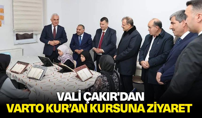 Vali Çakır'dan Varto Kur’an Kursuna ziyaret