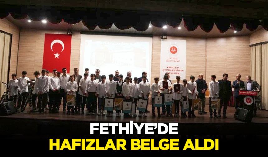 Fethiye’de hafızlar belge aldı