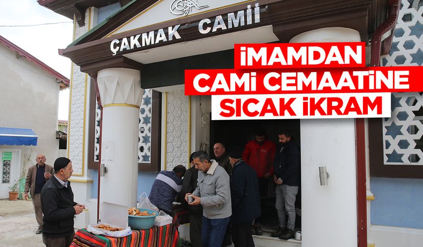 Tokat'ta imamdan cami cemaatine sıcak ikram