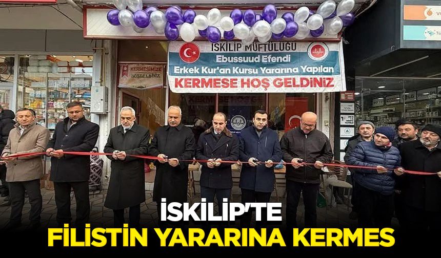 İskilip'te Filistin yararına kermes