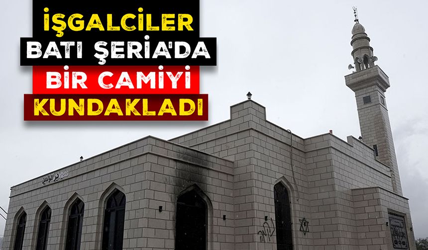 İşgalciler, Batı Şeria'da bir camiyi kundakladı