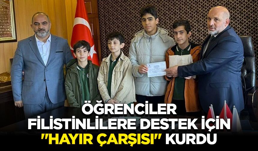 Öğrenciler Filistinlilere destek için "Hayır Çarşısı" kurdu