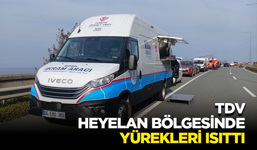 TDV, heyelan bölgesinde yürekleri ısıttı