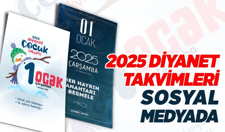 2025 Diyanet takvimleri sosyal medyada