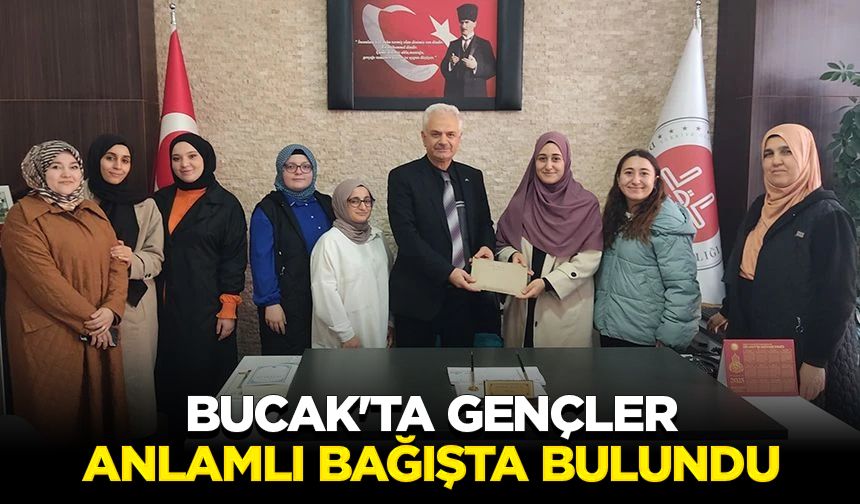 Bucak'ta gençler anlamlı bağışta bulundu