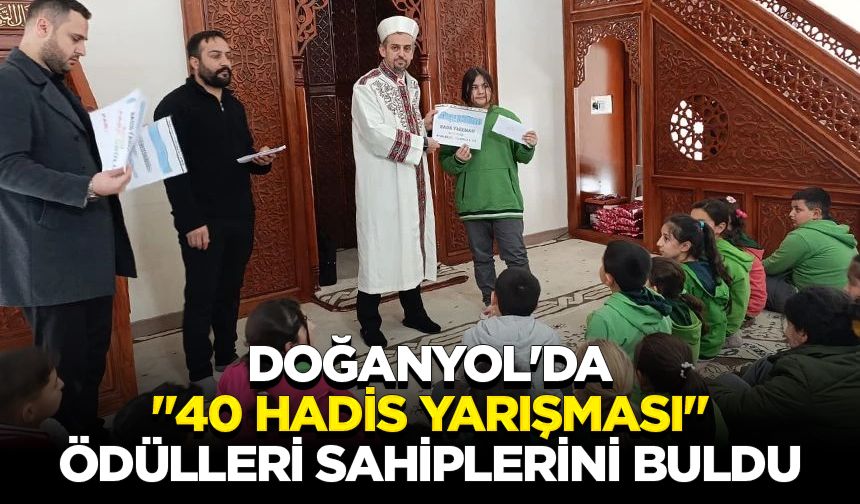 Doğanyol'da "40 Hadis Yarışması" ödülleri sahiplerini buldu