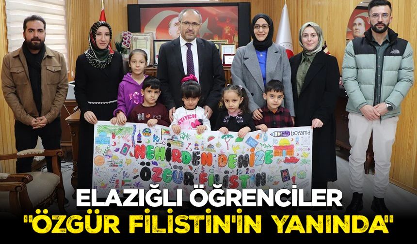 Elazığlı öğrenciler "Özgür Filistin'in Yanında"