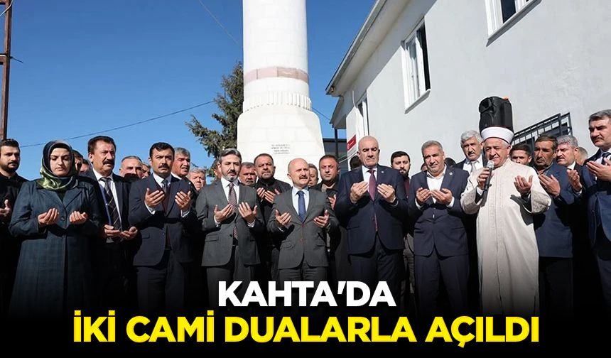 Kahta'da iki cami dualarla açıldı