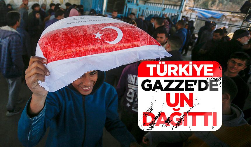 Türkiye, Gazze'de Filistinlilere un dağıttı