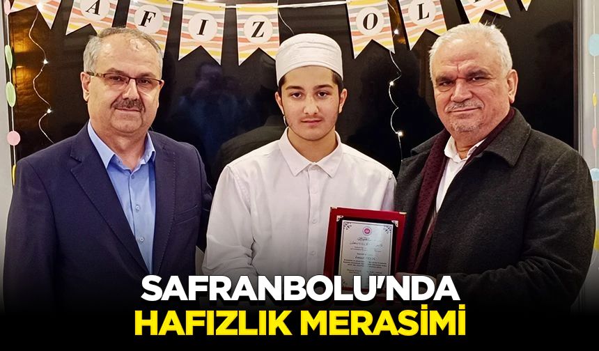 Safranbolu'nda hafızlık merasimi