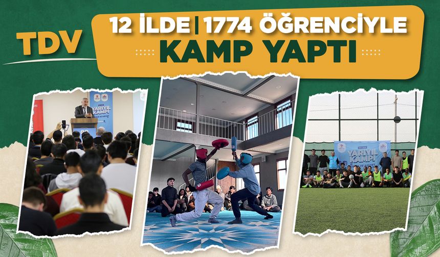 TDV, 12 ilde 1774 öğrenciyle kamp yaptı