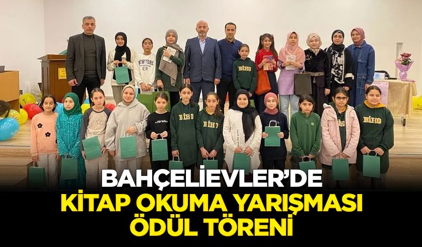 Bahçelievler’de kitap okuma yarışması ödül töreni