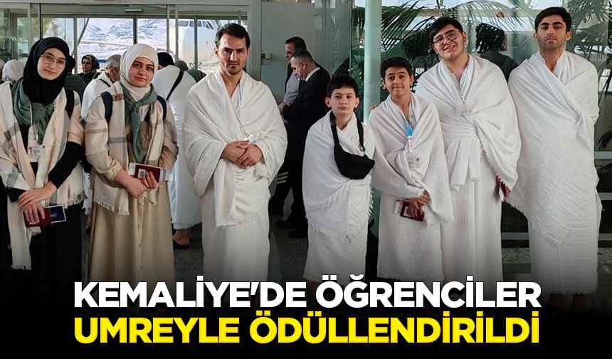 Kemaliye'de öğrenciler umreyle ödüllendirildi