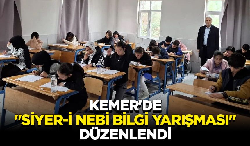 Kemer'de "Siyer-i Nebi Bilgi Yarışması" düzenlendi