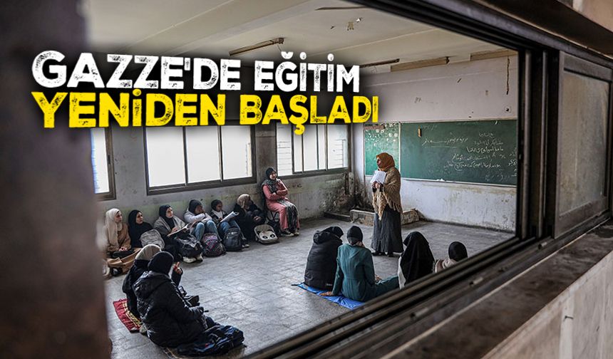 Gazze'de bir buçuk yıl aradan sonra eğitim öğretim süreci yeniden başladı