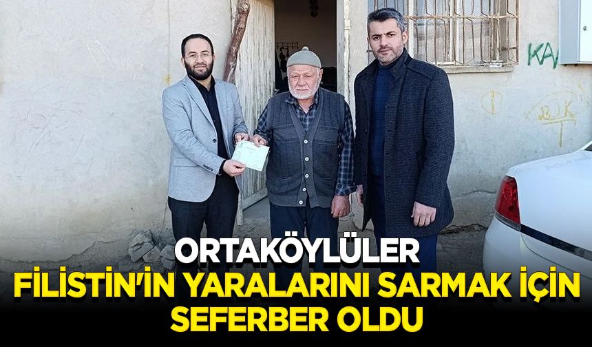 Ortaköylüler Filistin'in yaralarını sarmak için seferber oldu