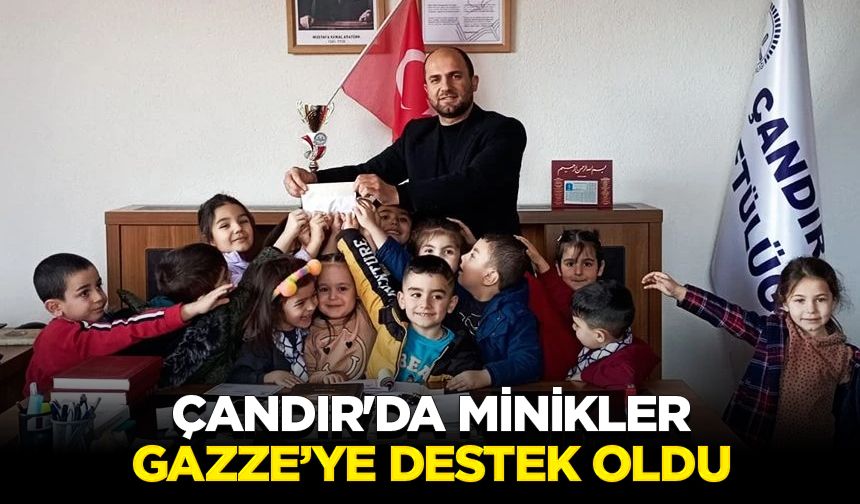 Çandır'da minikler Gazze’ye destek oldu