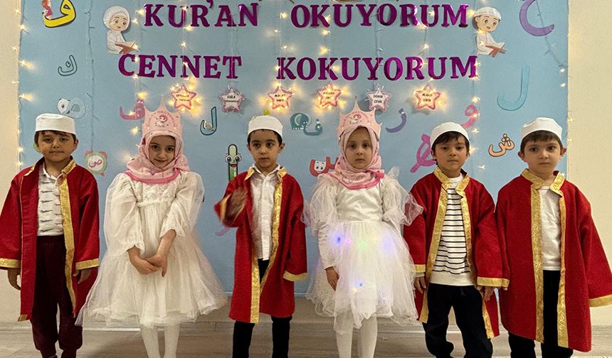 Gülnar'da minikler Kur'an'a geçmenin sevincini yaşadı