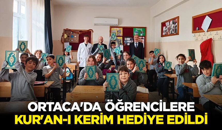 Ortaca'da öğrencilere Kur'an-ı Kerim hediye edildi