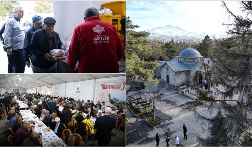 Oruçlarını Mevlana'nın hocası Seyyid Burhaneddin'in ocağında açıyorlar