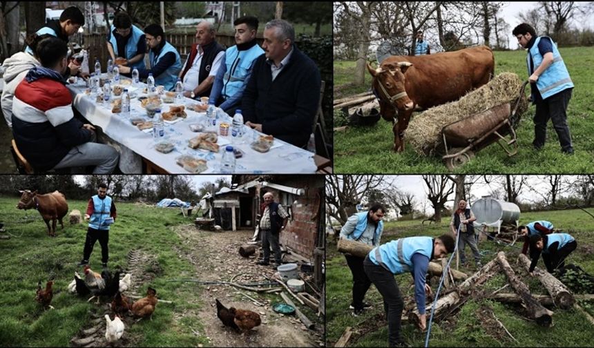 Sinop'ta üniversite öğrencileri ramazanda yaşlıları yalnız bırakmadı