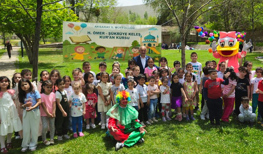 Aksaray’da minikler yıl sonu şenliğiyle eğlendi