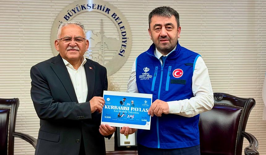 Başkan Büyükkılıç, kurban vekaletini TDV'ye verdi