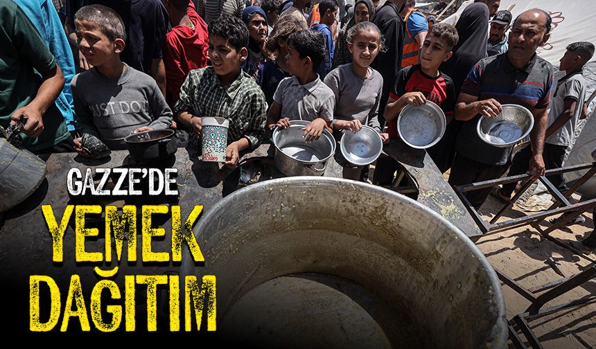 İşgalci saldırısı altındaki Gazze’deki Filistinlilere yemek dağıtıldı