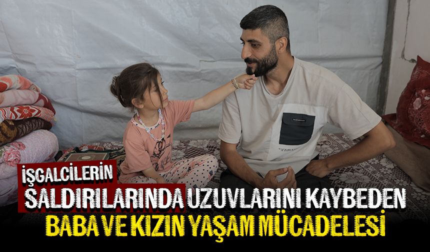 İşgalcilerin saldırısında uzuvlarını kaybeden Filistinli baba ve kızı yaşam mücadelesi veriyor