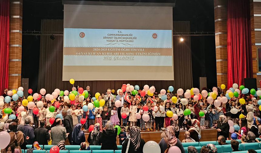 Yozgat'ta minikler yıl sonu heyecanı yaşadı