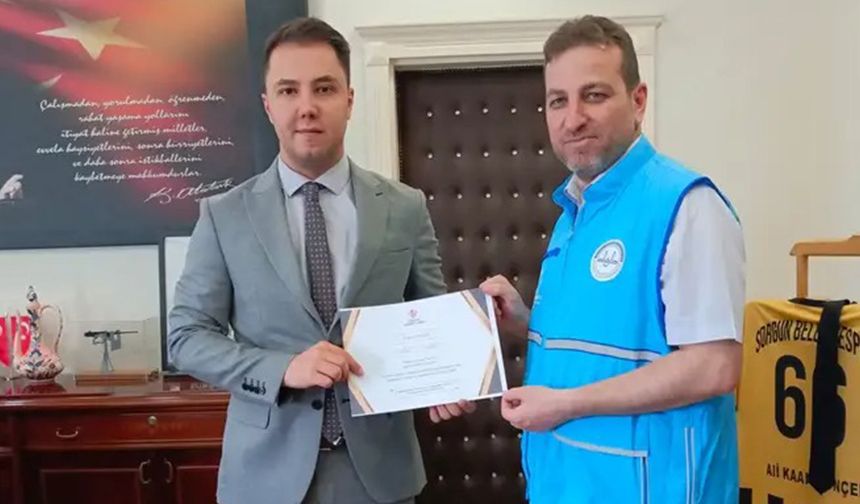 Balışeyh Kaymakamı Tunçer, kurbanını TDV'ye verdi