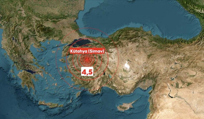 Kütahya'da 4,5 büyüklüğünde deprem