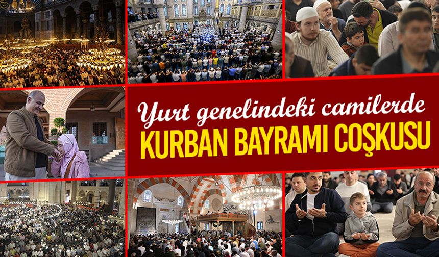 Yurt genelindeki camilerde Kurban Bayramı coşkusu