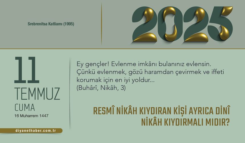 Resmî Nikâh Kıydıran Kişi Ayrıca Dinî Nikâh Kıydırmalı Mıdır?