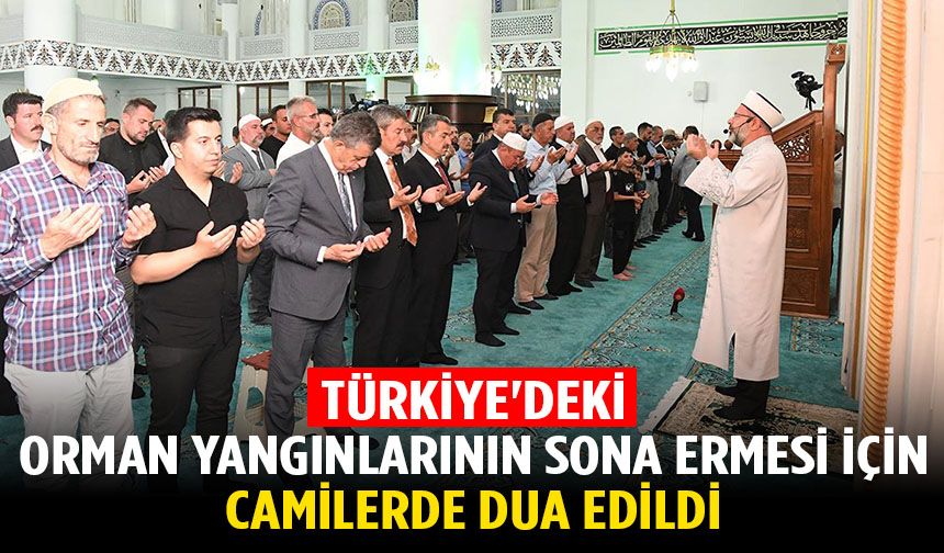 Türkiye'deki orman yangınlarının sona ermesi için camilerde dua edildi
