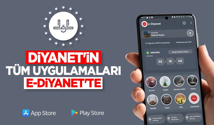 Diyanet'in tüm uygulamaları e-Diyanet'te