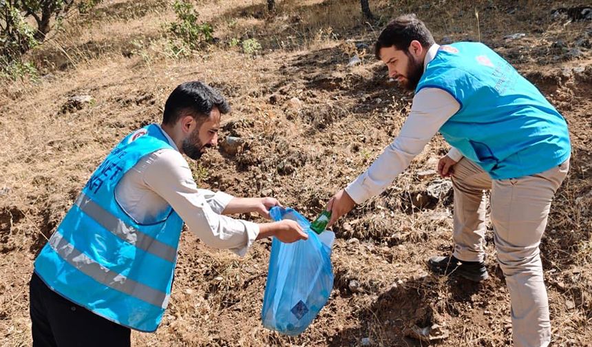 Alacakaya'da din görevlileri orman yangınlarına karşı önlem aldı