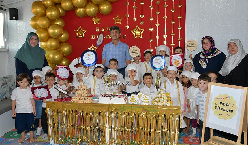 Anamur'da minikler "Bed-i Besmele" ile Kur’an yolculuğuna başladı