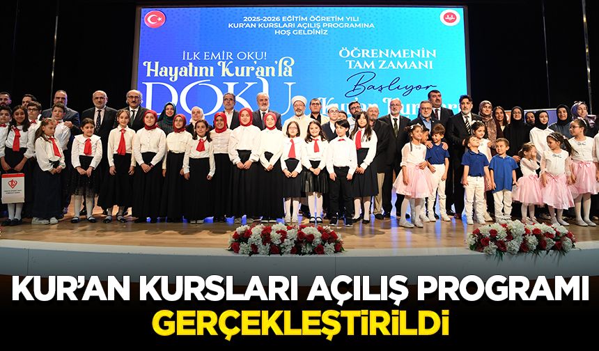 Ankara'da "Kur’an Kursları Açılış Programı" gerçekleştirildi